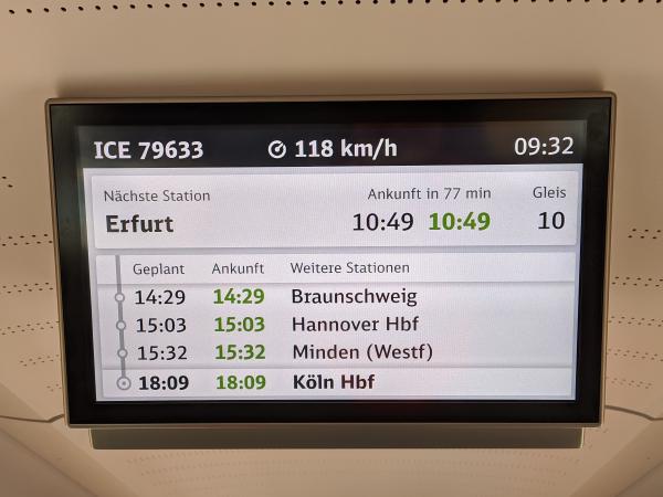 Das neue Design während der Fahrt